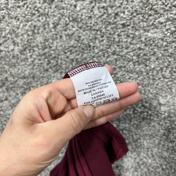 Sympli Women's Sz 10 Burgundy Hi-Low 3/4 Sleeve Tunic Top Polyester - Picture 6 of 10